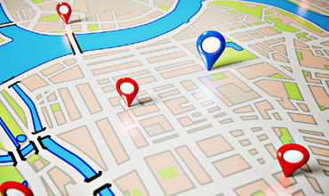 Street Map with GPS Icons. Navigation